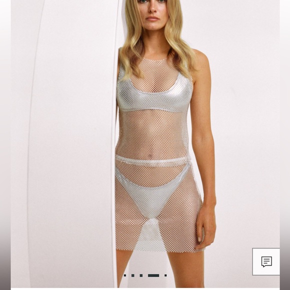 Mango Other - Rhinestone Mesh Set L